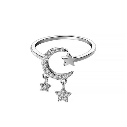 Anillo Luna y Estrella con Zirconias