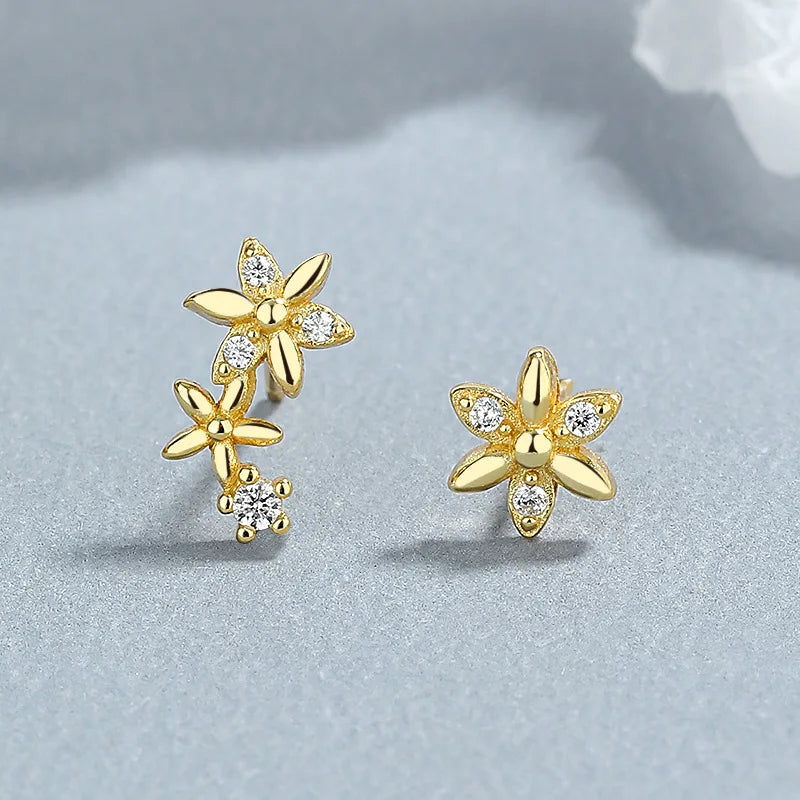 Aretes Asimétricos Flores