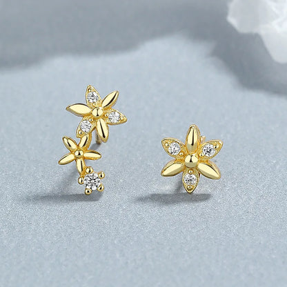 Aretes Asimétricos Flores