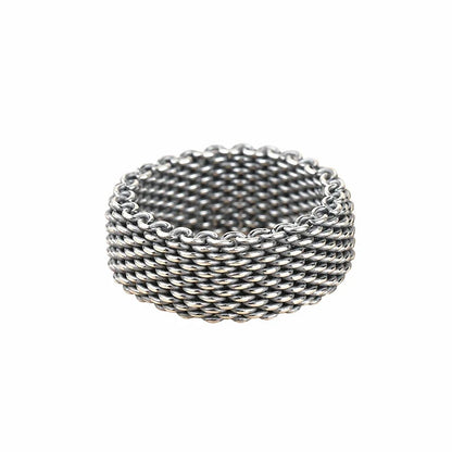 Anillo Tejido Estilo Retro