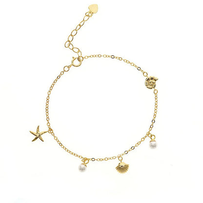 Pulsera de Esferas con Estrella y Concha