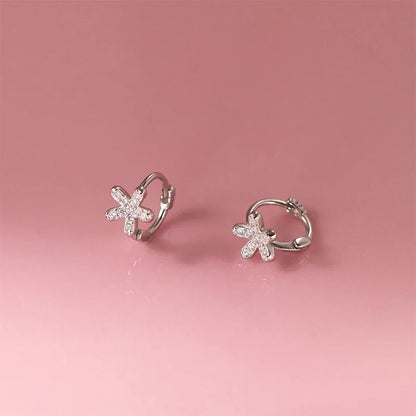 Arracadas Florales con Pavé de Zirconias