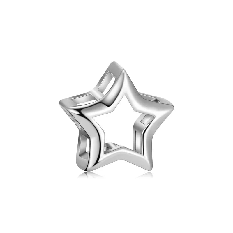 Dije Estrella para Pulsera o Collar en Cuatro Tonos