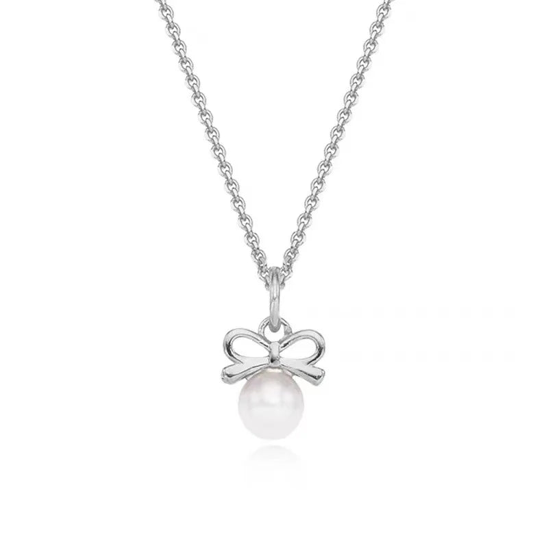 Collar Moño con Perla