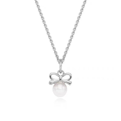 Collar Moño con Perla