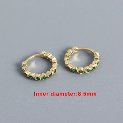 Arracadas Mini con Zirconias de Color