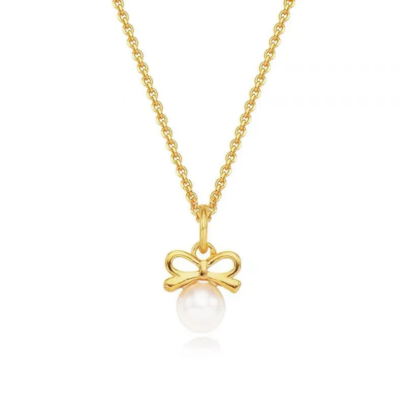 Collar Moño con Perla