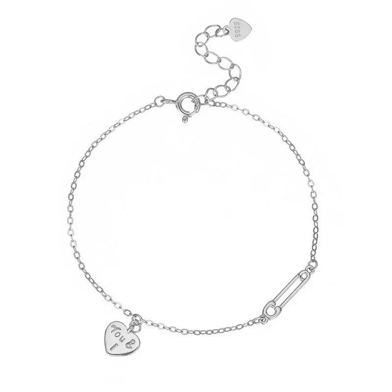 Pulsera Cadena Clip con Corazón