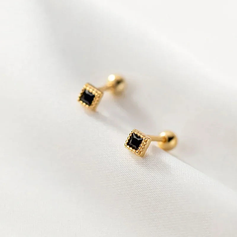 Aretes Cuadrados Brillantes