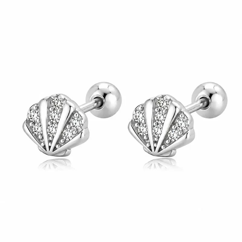 Aretes Concha Marina con Zirconias
