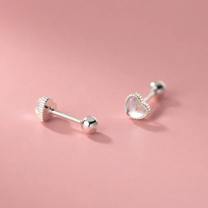 Aretes Corazón Esmaltado de Color