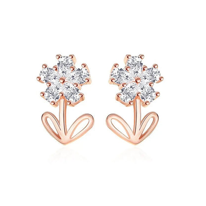 Aretes Flor con Zirconias II