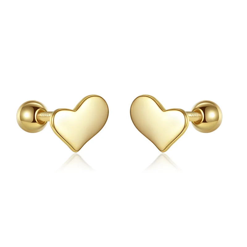 Aretes Corazón de Rosca en Varios Modelos
