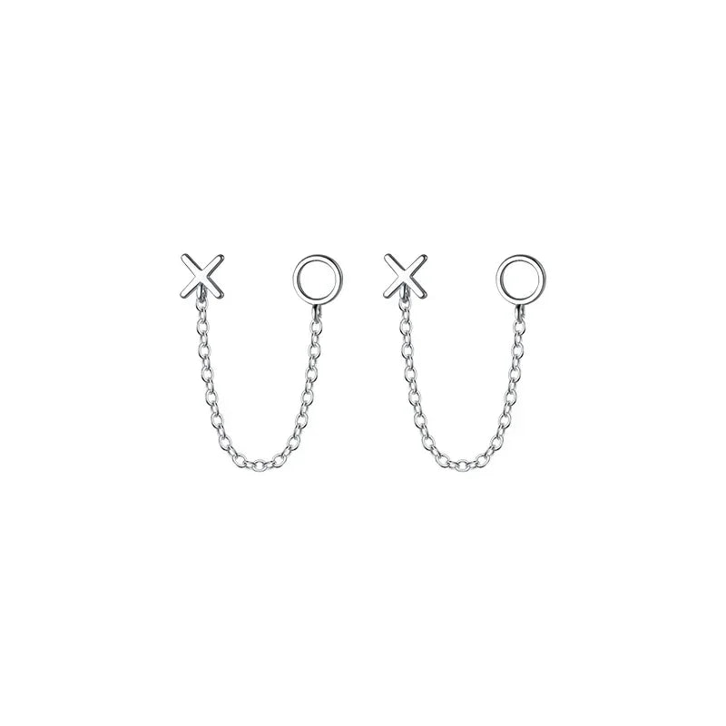 Aretes XO con Cadena