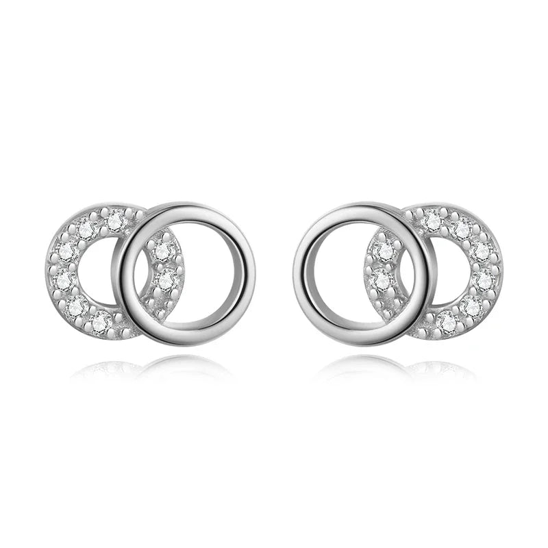 Aretes Zirconia Redonda Minimalista