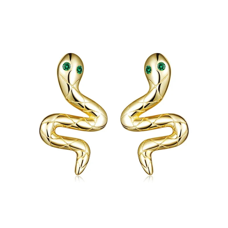 Aretes Serpiente en Espiral