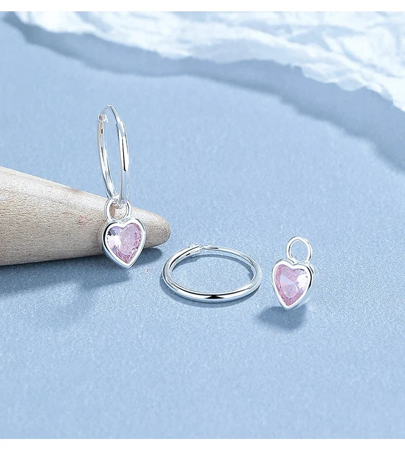 Arracadas Corazón Romántico con Zirconia