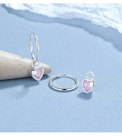 Arracadas Corazón Romántico con Zirconia