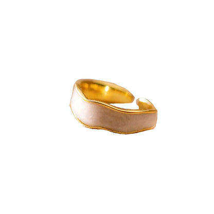 Anillo Abierto Ola Esmaltada