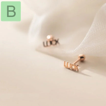 Aretes Cuadrados de la Suerte