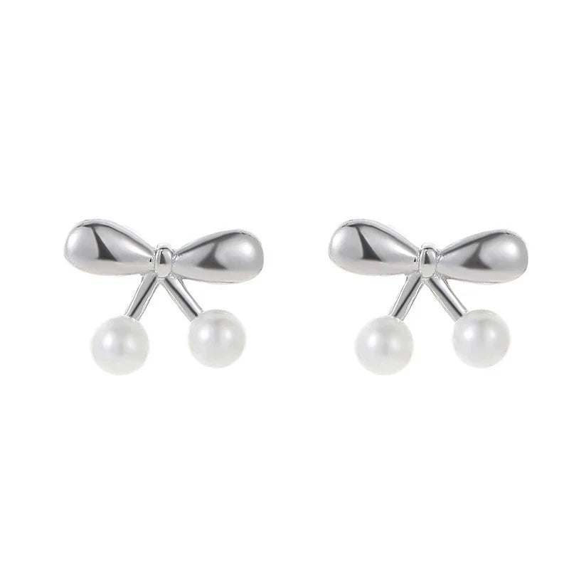 Aretes Cereza con Perlas