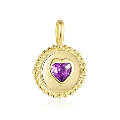 Dije Corazón o Rombo con Zirconia