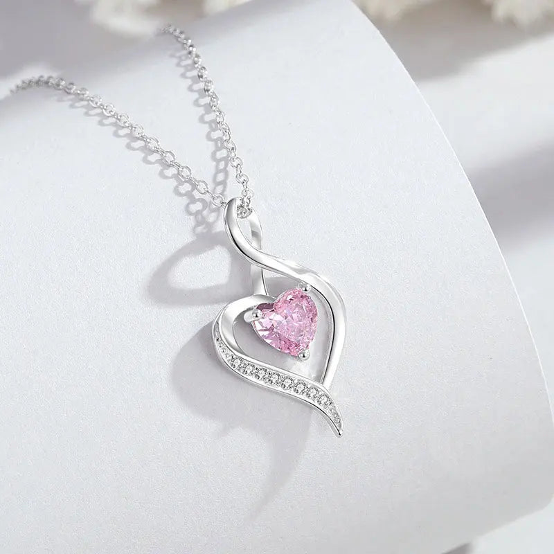 Collar Corazón con Piedra de Corazón