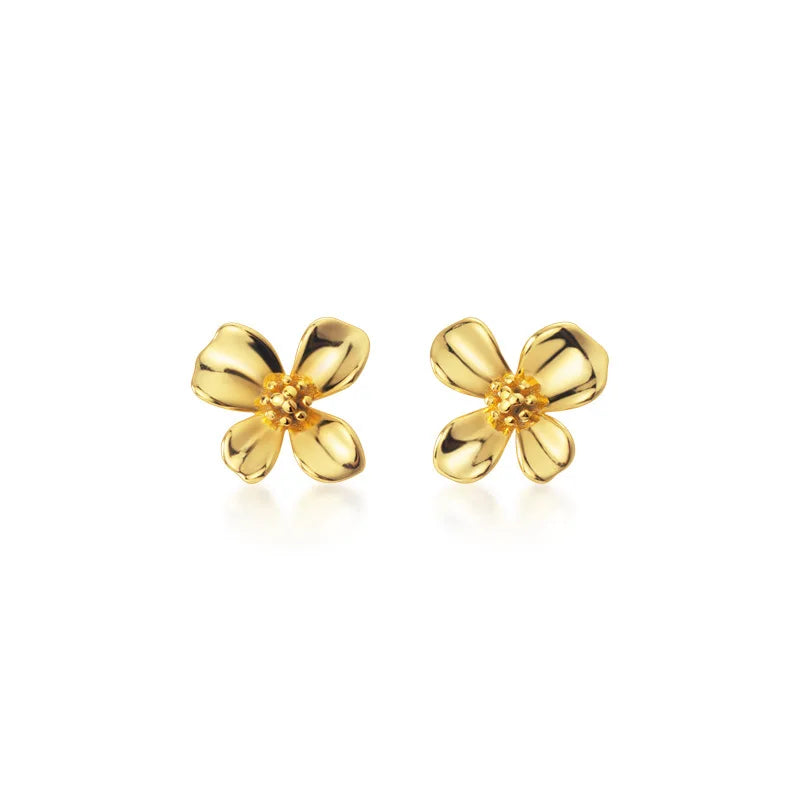 Aretes Flor Dorada