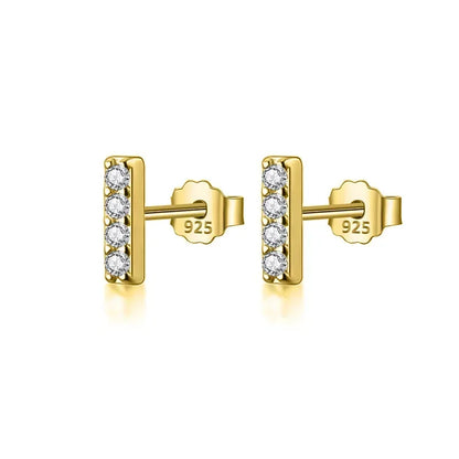 Aretes Mini Barra con Zirconias