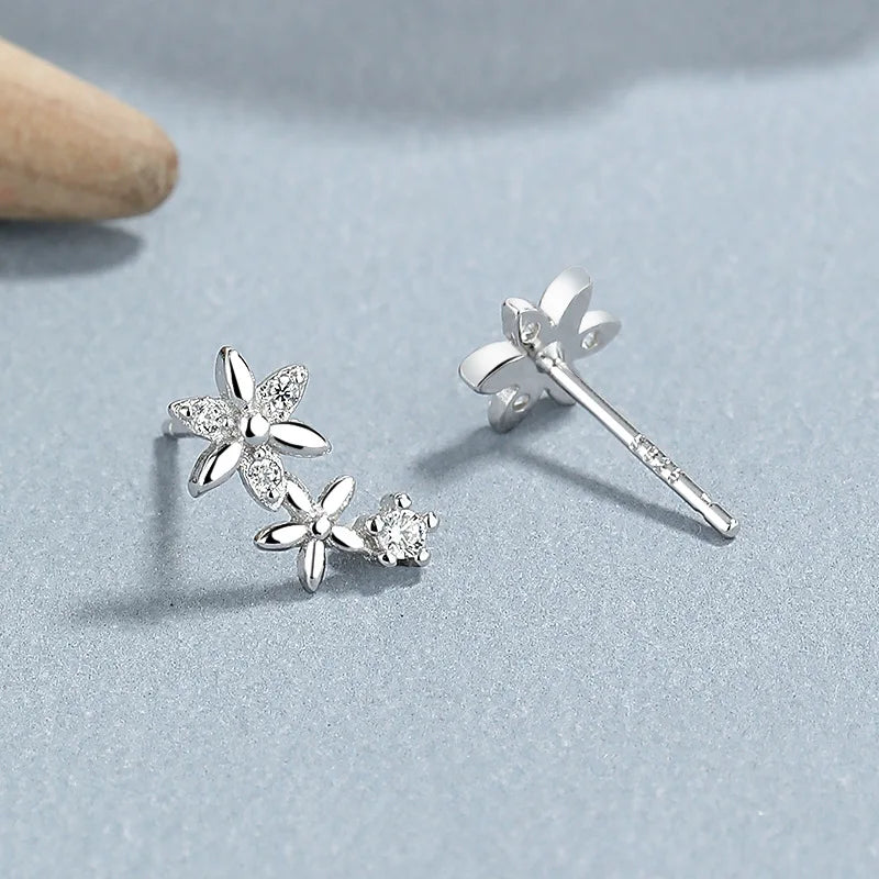 Aretes Asimétricos Flores