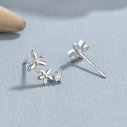 Aretes Asimétricos Flores