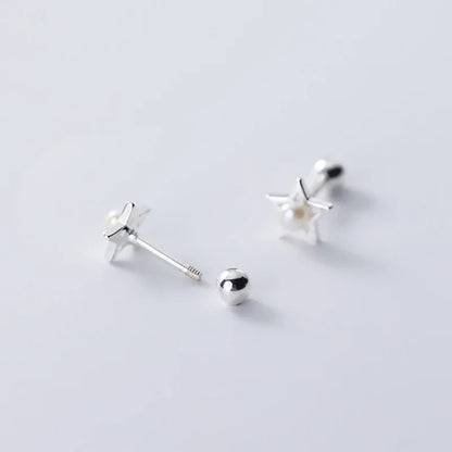 Aretes Estrella con Perla