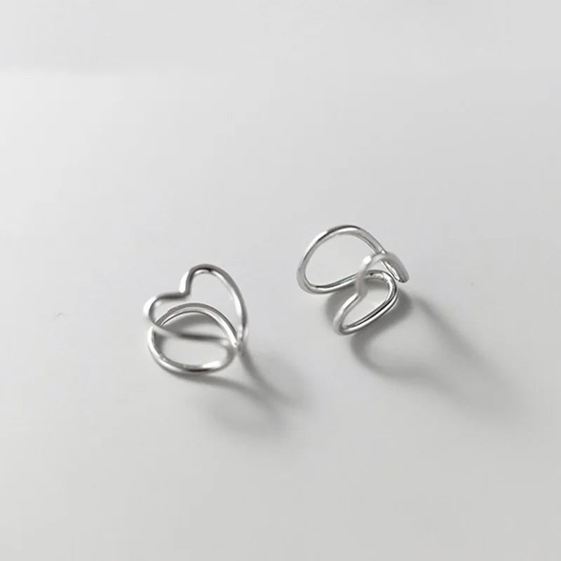 Aretes de Clip Corazón