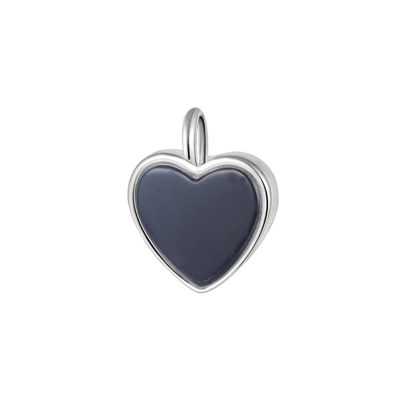 Dije Corazón Negro Esmaltado