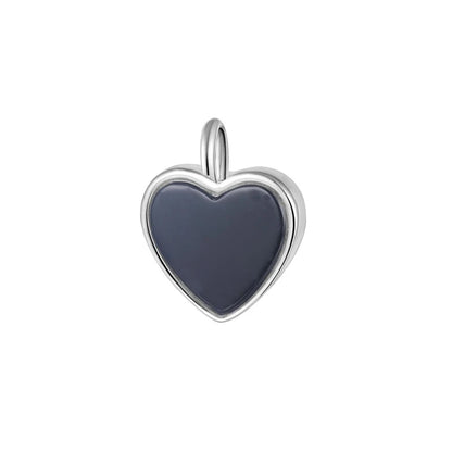 Dije Corazón Negro Esmaltado