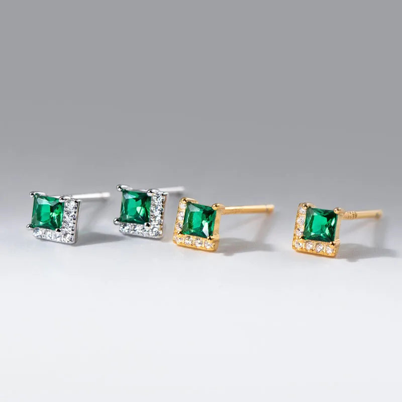 Aretes Zirconia Cuadrada