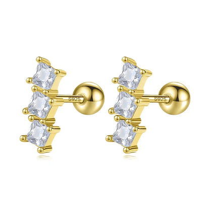 Aretes Bolita con Zirconias