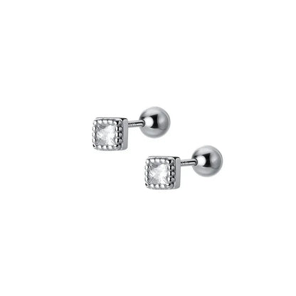 Aretes Cuadrados Brillantes