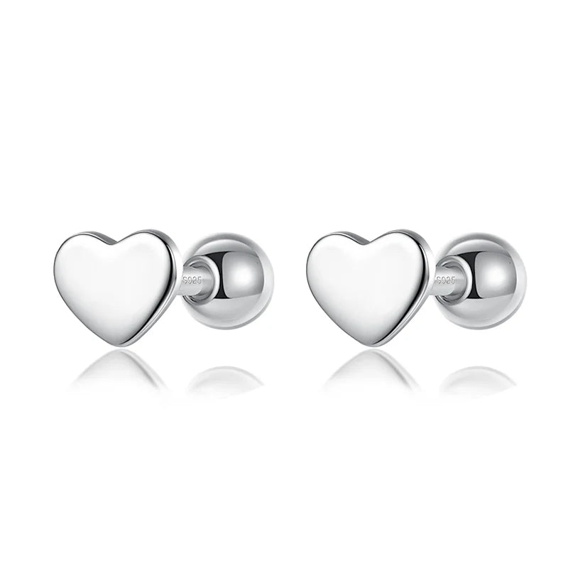 Aretes Corazón de Rosca en Varios Modelos
