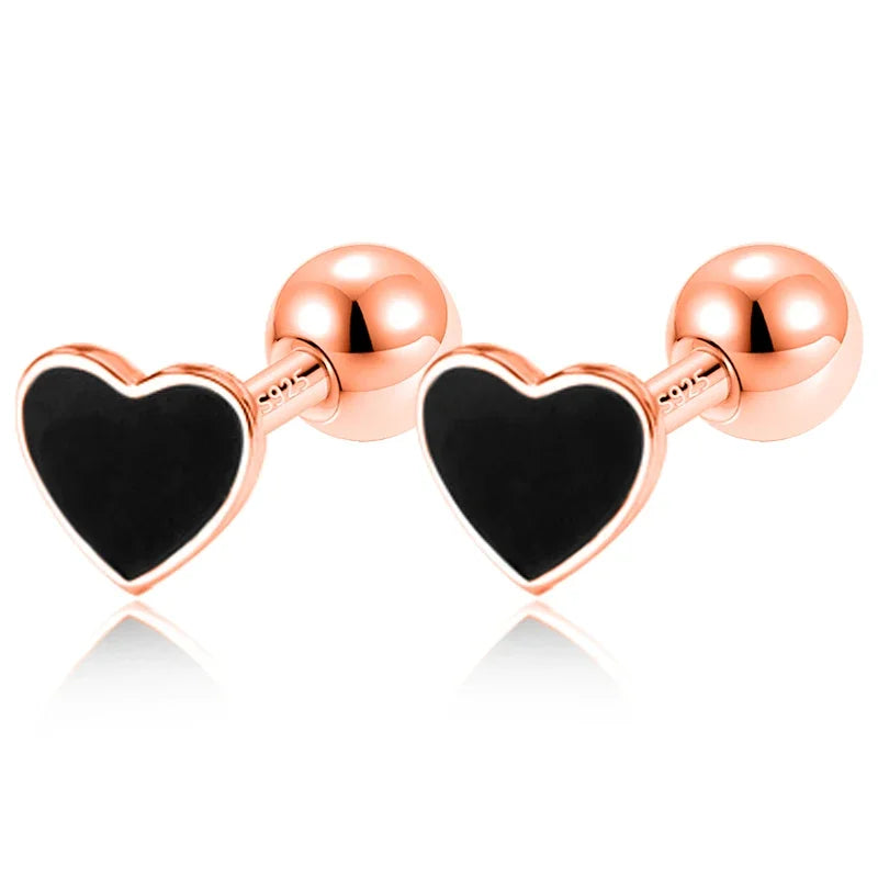Aretes Bolita con Corazón o Estrella