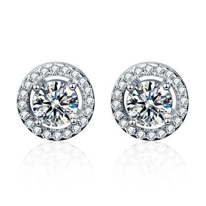 Aretes Gatito Geométrico con Zirconias