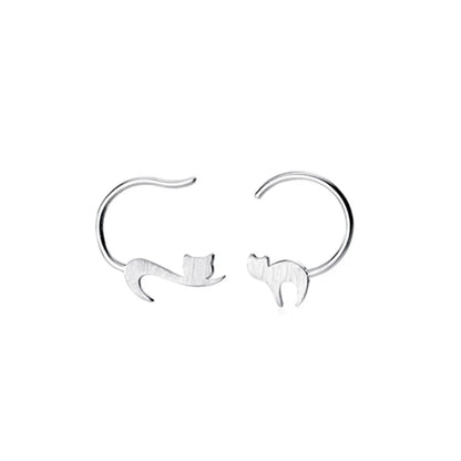 Aretes Gatito Asimétricos