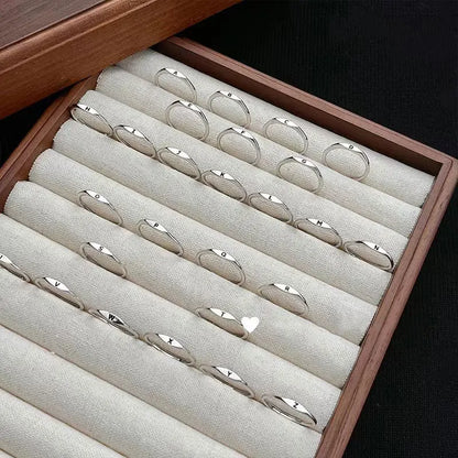 Anillo Letra Inicial Brillante