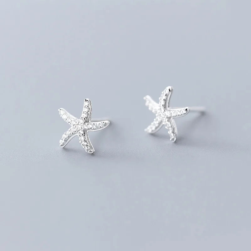 Aretes Estrella de Mar Delicada con Zirconias