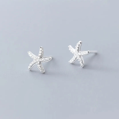 Aretes Estrella de Mar Delicada con Zirconias