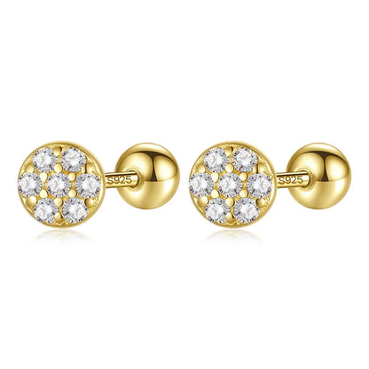 Aretes Triángulo o Círculo con Zirconia