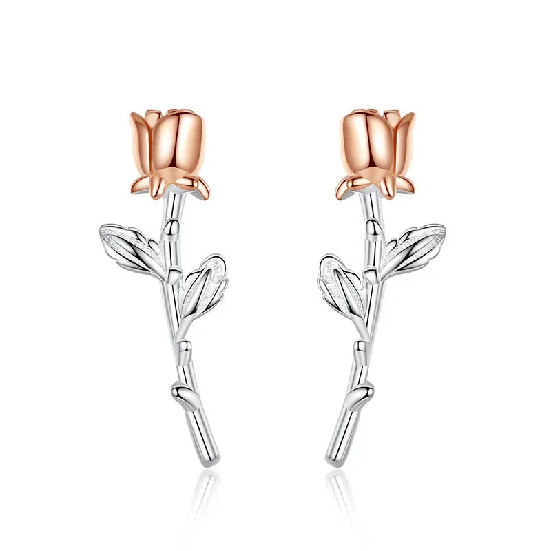 Aretes Flor de Rosa Romántica