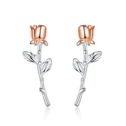 Aretes Flor de Rosa Romántica