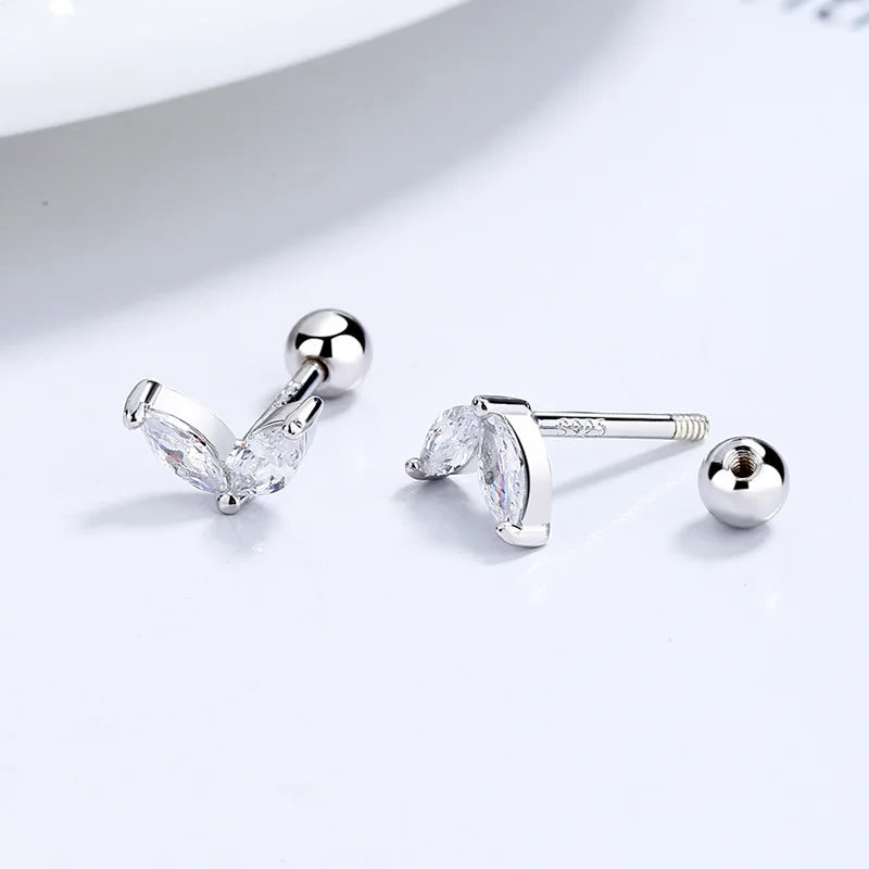 Aretes Hoja Brillante