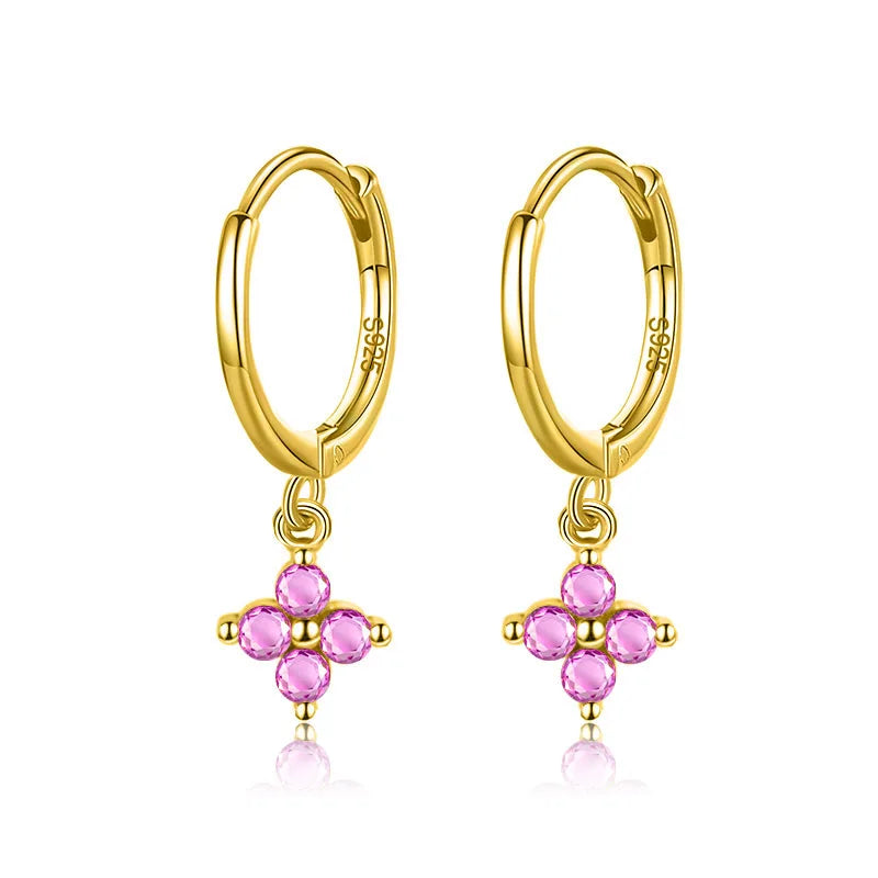 Arracadas con Zirconia en Seis Colores
